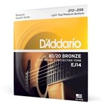 D'Addario EJ14 80/20 Bronze Acoustic Guitar Strings, Light Top/Medium Bottom/Bluegrass, 12-5