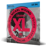 D'Addario EXL145 Nickel Wound Electric Guitar Strings, Heavy, 12-54 with Plain Steel 3rd