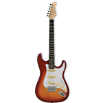 Amahi Strat Style Electric Humbucker Cherry Sunburst
