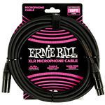 Mic Cable 15' Ernie Ball Braided Black XLR