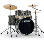 Sonor AQX 5 Piece Stage Drum Set Complete Black Sparkle