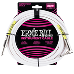 Ernie Ball 20ft Classic Instrument Cable Right Angle White