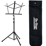 Music Stand On Stage Black w Bag