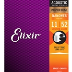 Elixir Nano Phos Brnz Cust Lt 11-52 Acoustic Strings