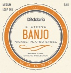 Strings Banjo D'Addario Med Nickle