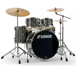 Sonor AQX 5 Piece Stage Drum Set Complete Black Sparkle