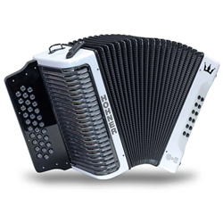 Hohner Corona C-11 Accordian CGF White Rainbow