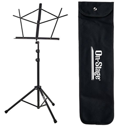 Music Stand On Stage Black w Bag